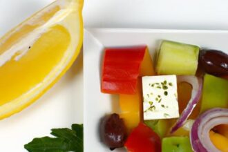 Brighten Your Meal: Classic Greek Salad with Zesty Lemon Vinaigrette