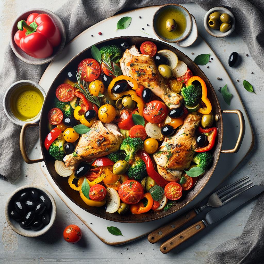 Mediterranean Magic: One-Pan Chicken & Veggie Feast