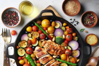 Mediterranean Magic: One-Pan Chicken & Veggie Feast