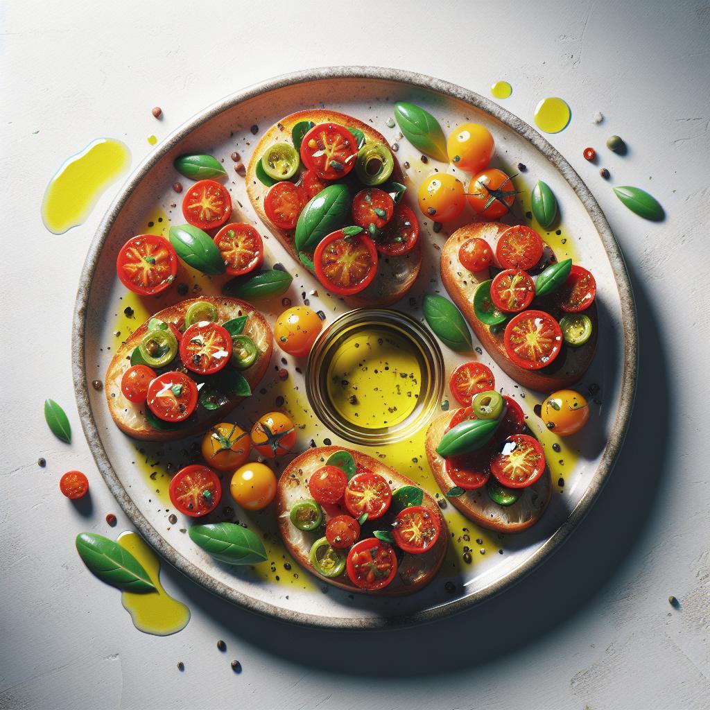 Bright Bites: Crafting Simple Tomato Olive Oil Bruschetta