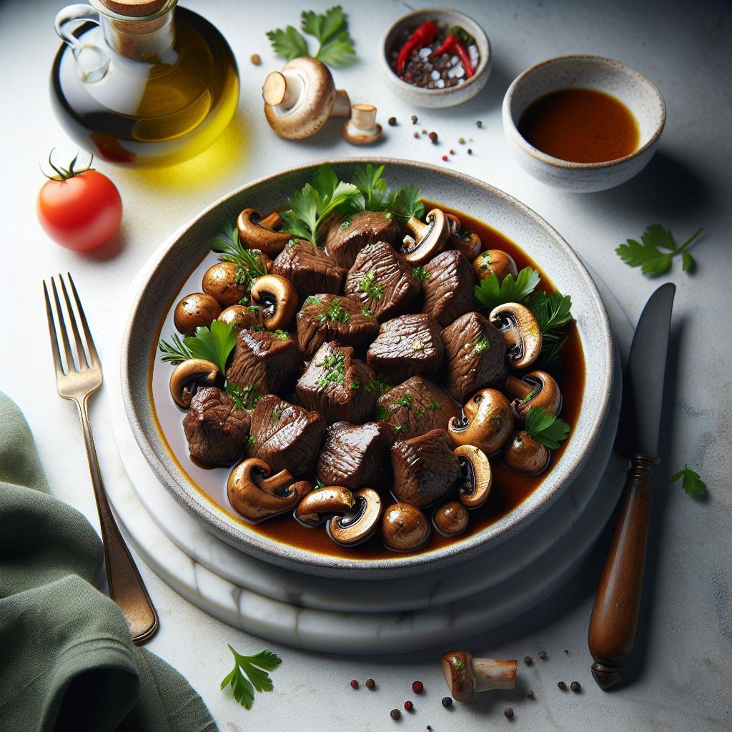 Savor Tender Beef Tips Simmered in Rich Mushroom Gravy