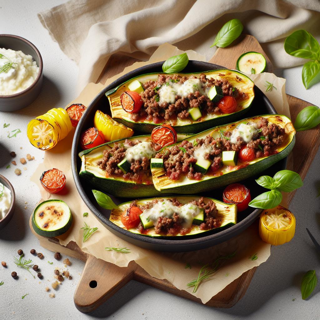 Savory Stuffed Zucchini Boats with Ground Beef Bliss