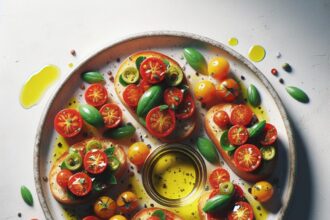Bright Bites: Crafting Simple Tomato Olive Oil Bruschetta