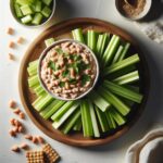 Crunchy Celery Sticks Paired Perfectly with Creamy Bean Dip