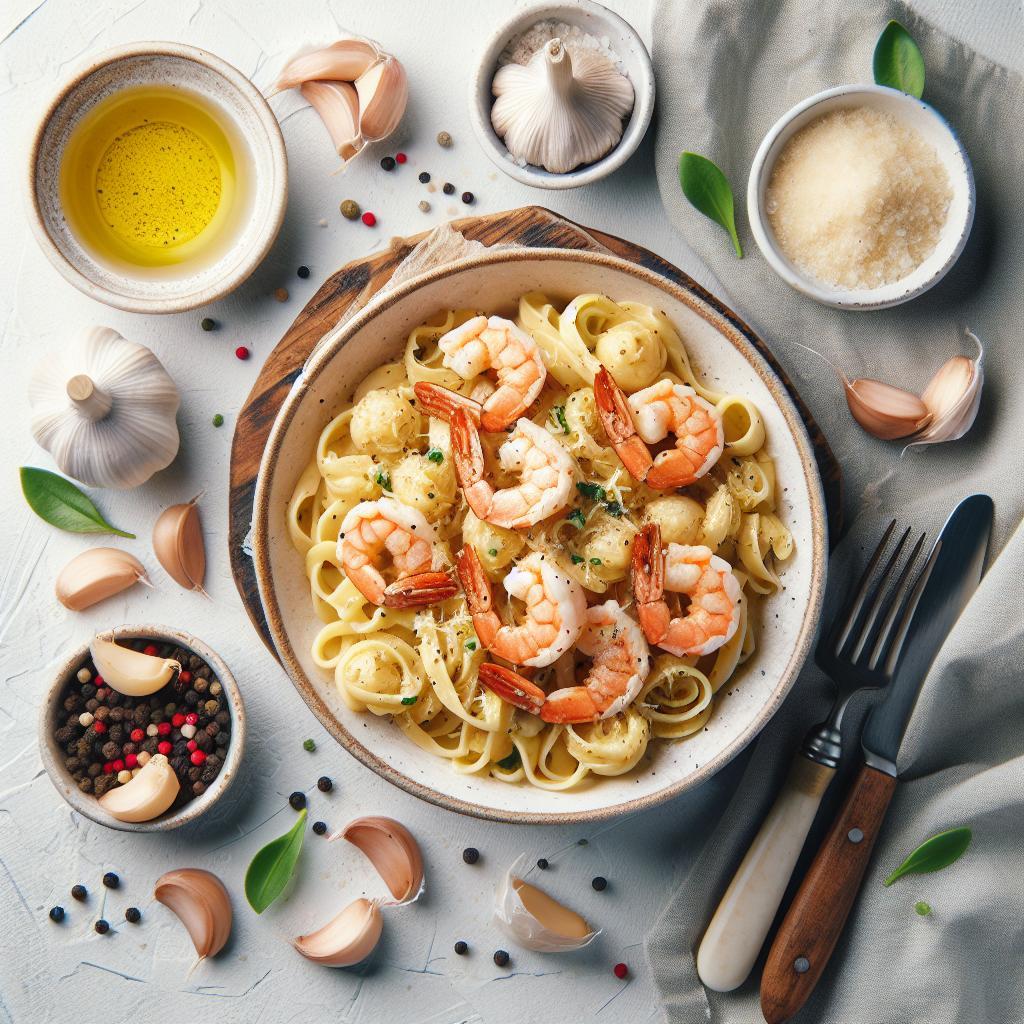 Savor the Flavor: Creamy Garlic Shrimp Pasta Delight