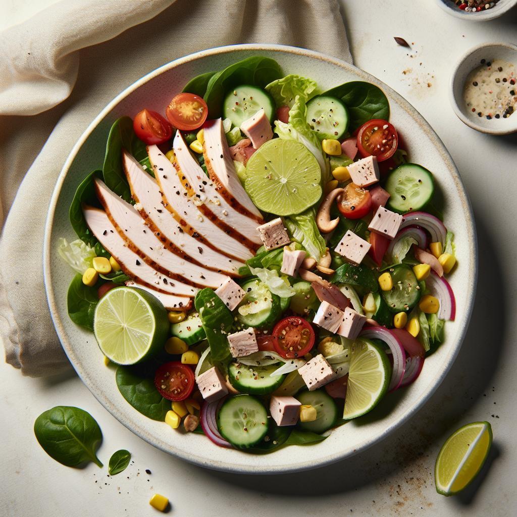 Zesty Turkey Taco Salad with Tangy Lime Dressing Delight