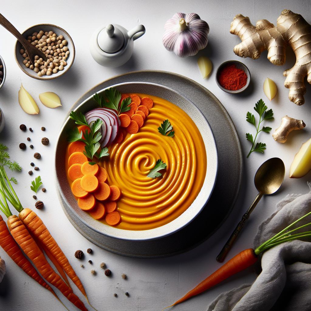 Warm Up with Silky Roasted Carrot and Ginger Soup Delight