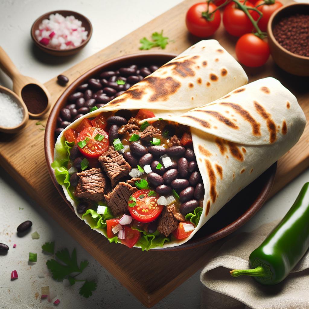 Hearty Beef Burritos with Black Beans: A Flavorful Feast