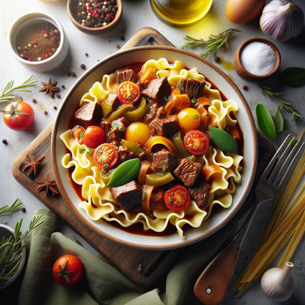 Hearty Beef Goulash with Egg Noodles: A Comfort Classic