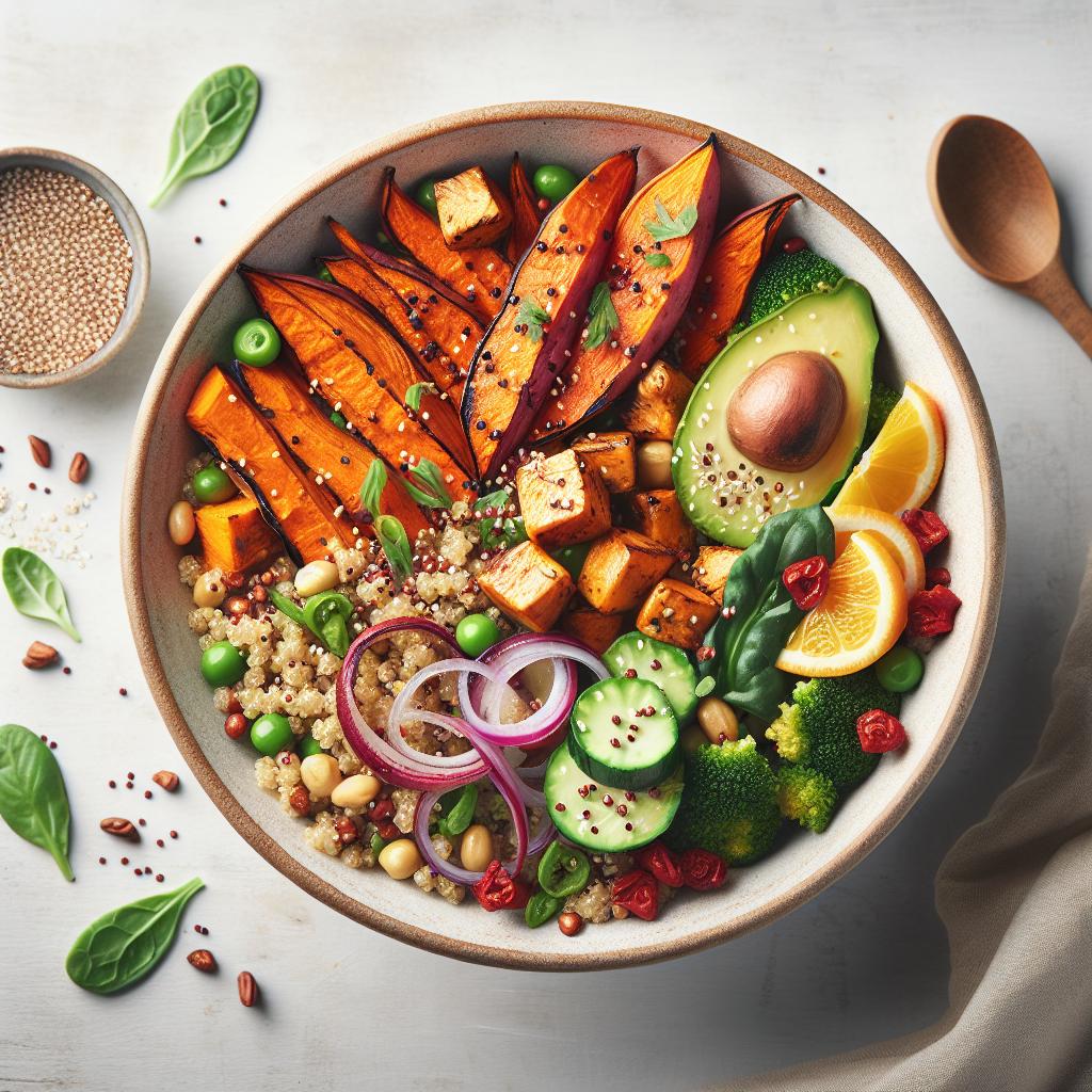 Nourish & Delight: Roasted Sweet Potato and Quinoa Bowl