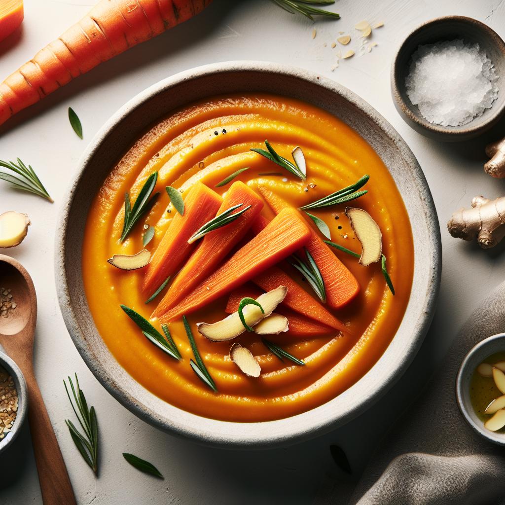 Warm Up with Silky Roasted Carrot and Ginger Soup Delight