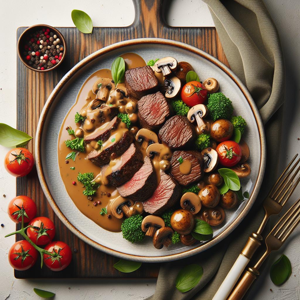 Savor Savory Beef Tips in Rich Mushroom Gravy Delight