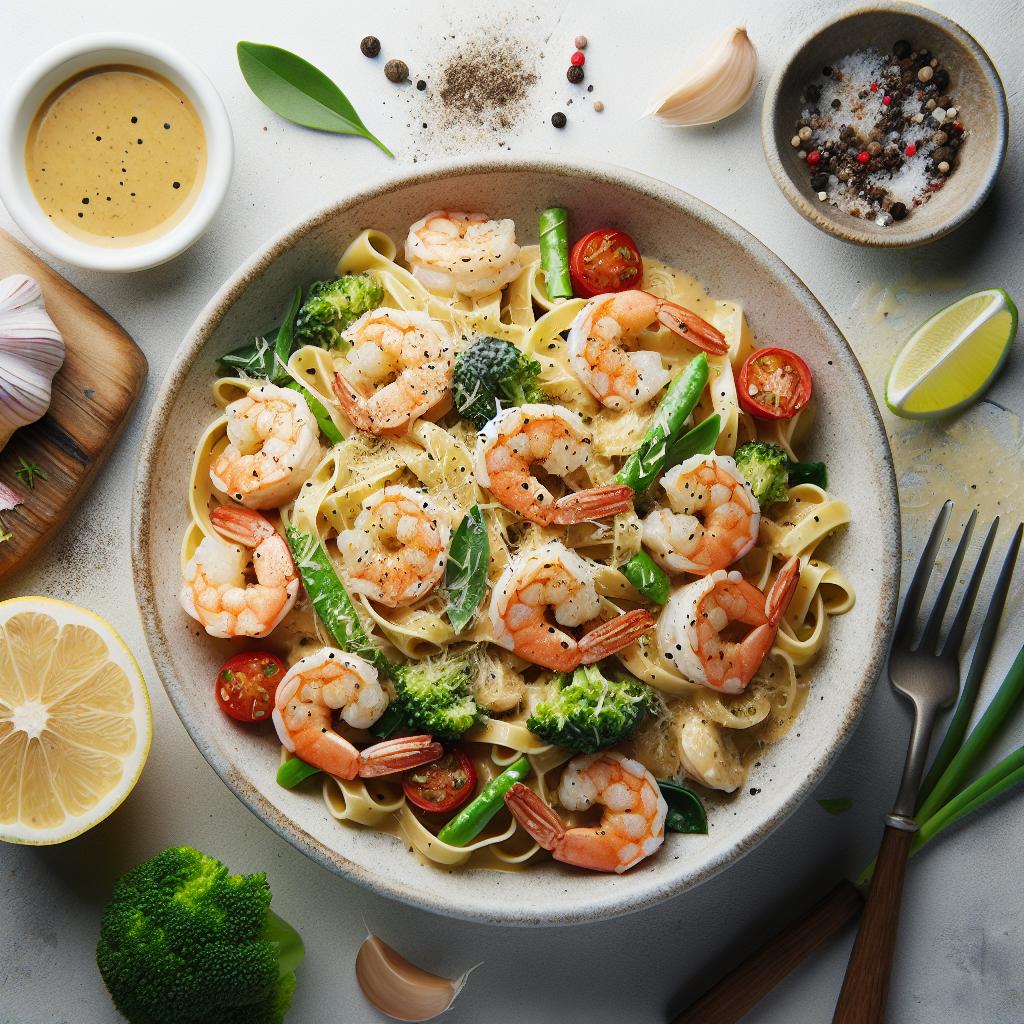 Savor the Flavor: Creamy Garlic Shrimp Pasta Delight