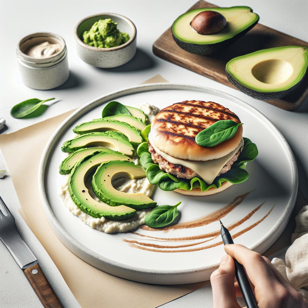 Savory Turkey Burger Meets Creamy Avocado Mash Delight