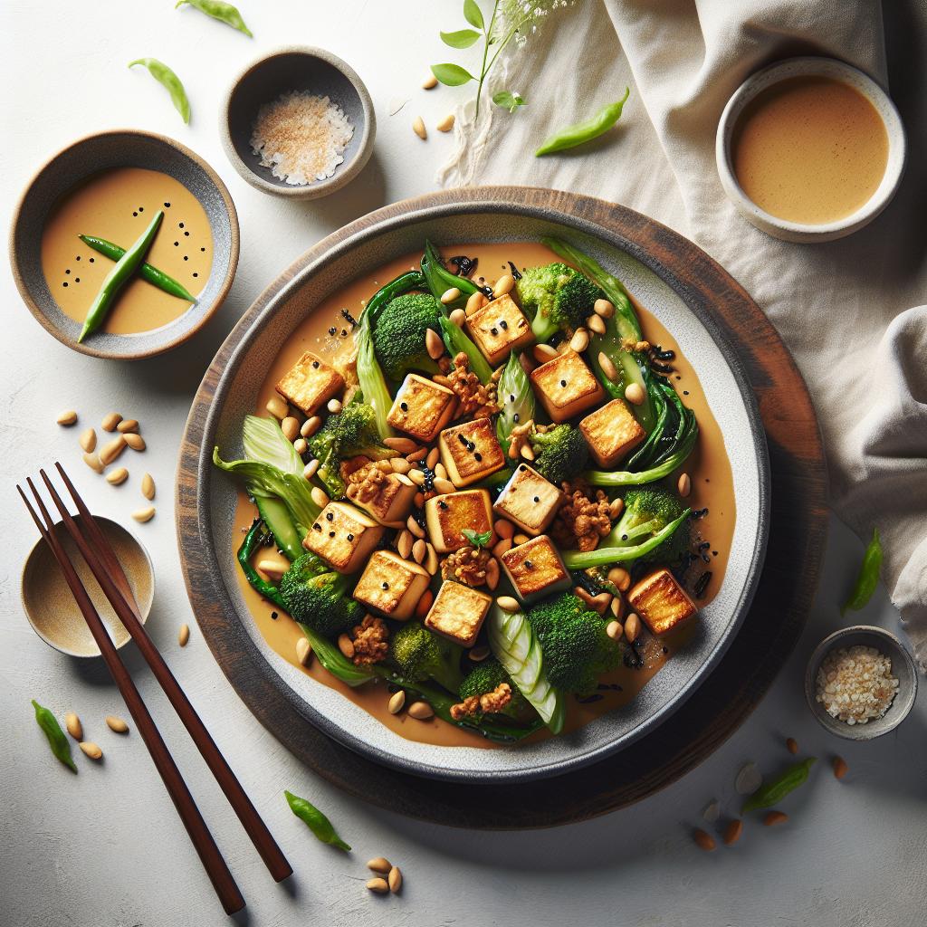 Crunchy Bliss: Master Crispy Tofu with Creamy Peanut Sauce