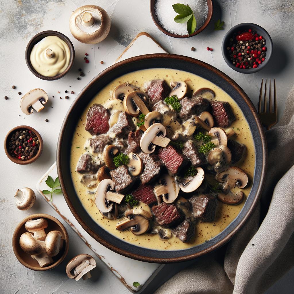 Savor the Classic: Beef Stroganoff with Creamy Mushrooms