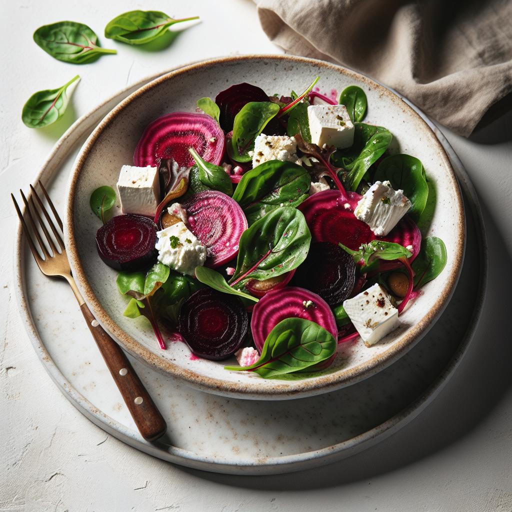 Bright Bites: Roasted Beet Salad with Creamy Goat Cheese
