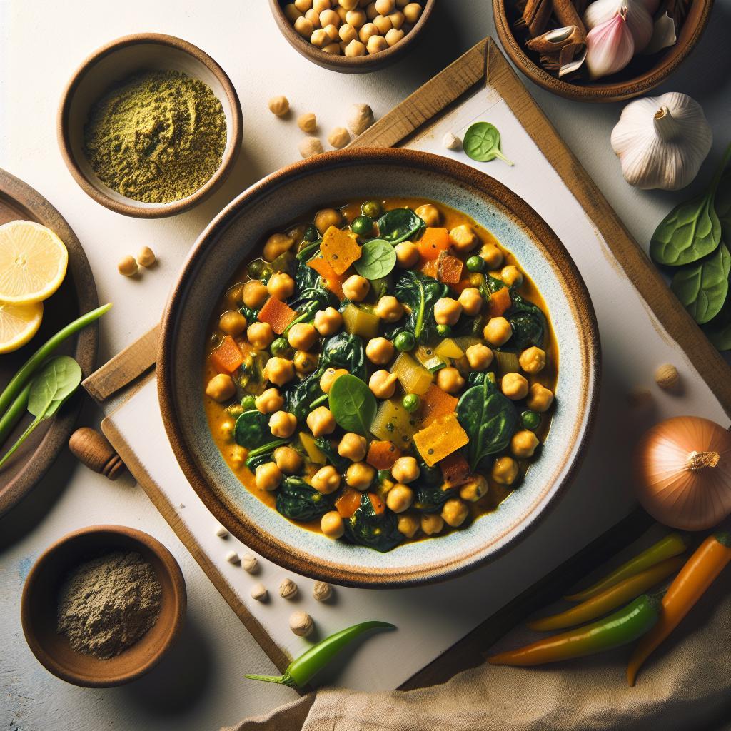 Wholesome Chickpea and Spinach Curry: A Flavorful Feast