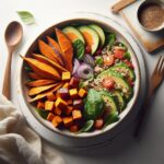Nutritious Delight: Roasted Sweet Potato and Quinoa Bowl