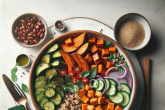 Nourish & Delight: Roasted Sweet Potato and Quinoa Bowl