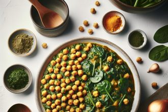 Wholesome Chickpea and Spinach Curry: A Nutritious Delight