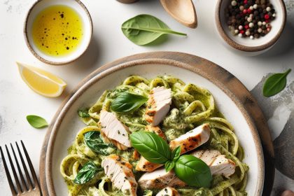 Indulge in Creamy Pesto Chicken Pasta: A Flavorful Delight