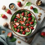 Fresh & Nutty: Strawberry Spinach Salad with Walnuts Delight