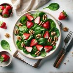 Fresh and Crunchy: Strawberry Spinach Salad with Walnuts