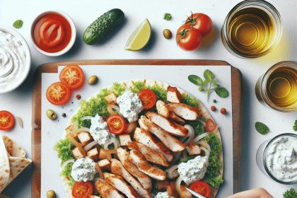 Savor Authentic Greek Chicken Gyros with Zesty Tzatziki