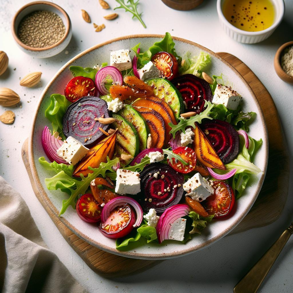 Earthy Roasted Beet Salad with Creamy Goat Cheese Delight