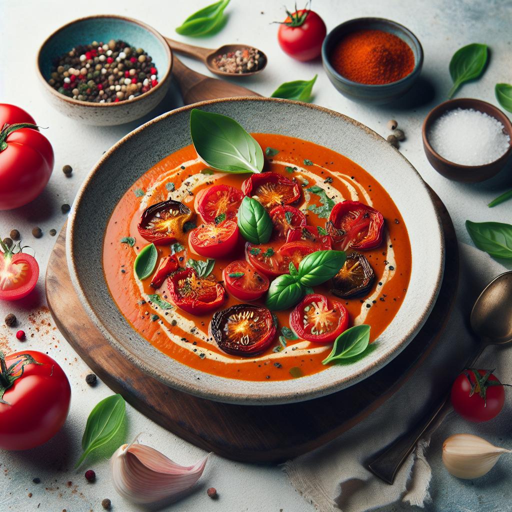 Savor the Flavor: Roasted Tomato & Red Pepper Soup Delight