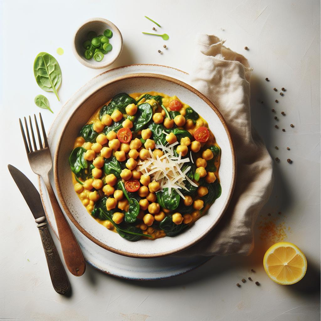 Wholesome Chickpea and Spinach Curry: A Nutritious Delight