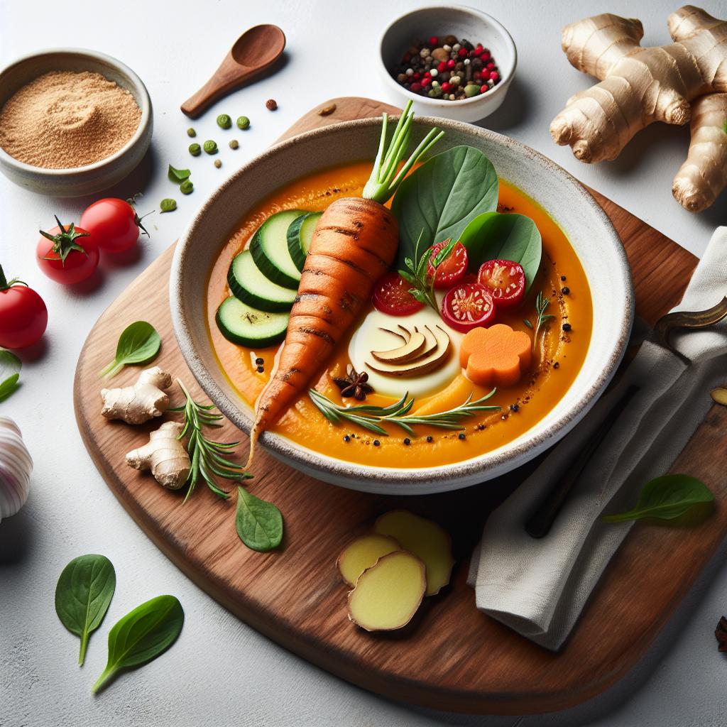 Warm Up with Zesty Roasted Carrot and Ginger Soup Delight
