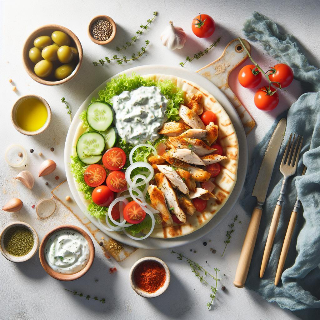 Savor Authentic Greek Chicken Gyros with Zesty Tzatziki