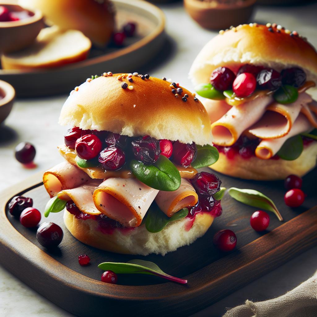 Savory Turkey & Cranberry Sliders: A Holiday Flavor Twist