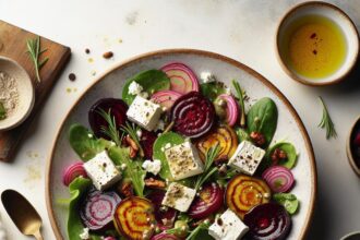 Earthy Elegance: Roasted Beet Salad with Creamy Goat Cheese