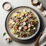 Hearty Turkey Sausage Pasta with Creamy Mushroom Sauce