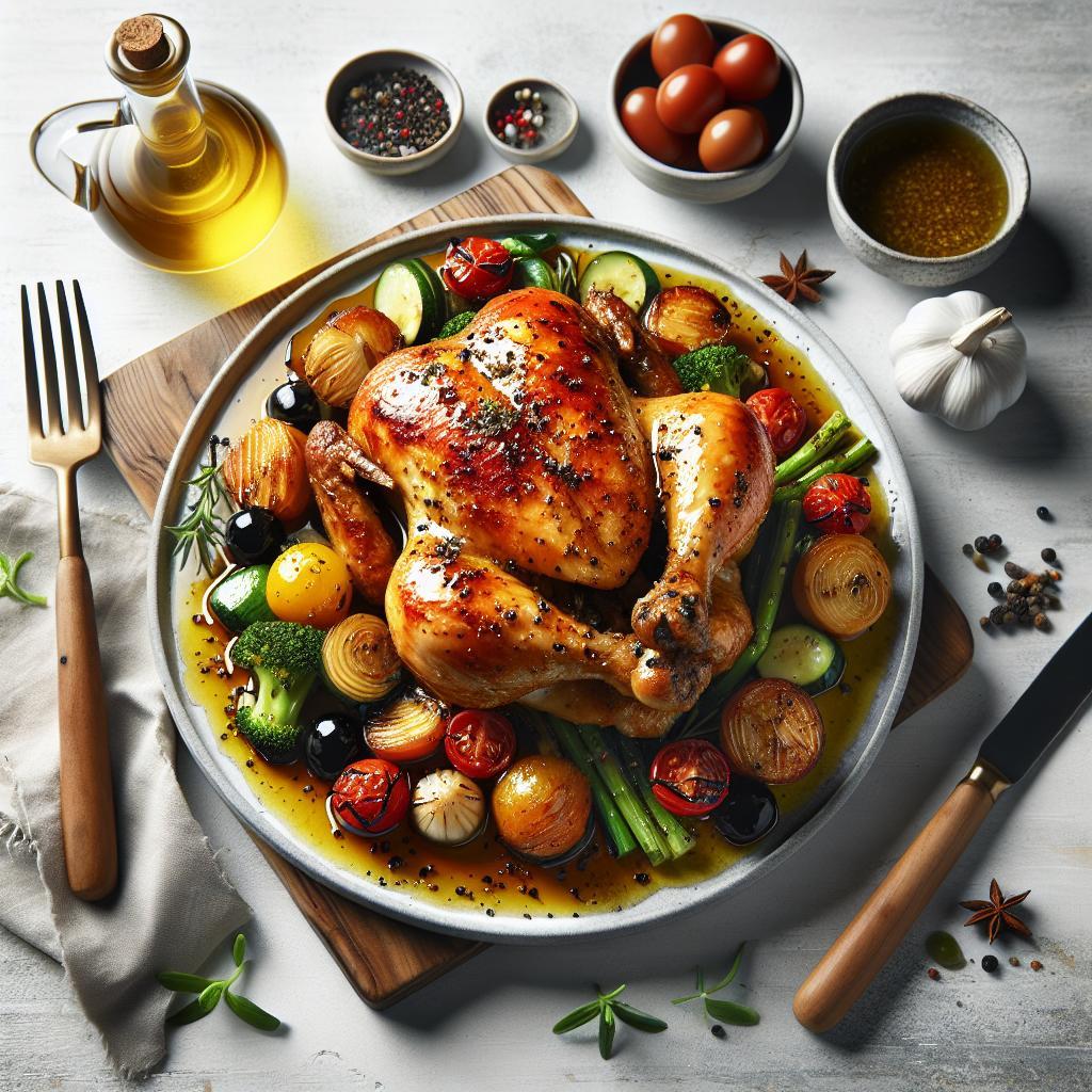 Golden-Honey Balsamic Chicken: A Savory Roast Delight
