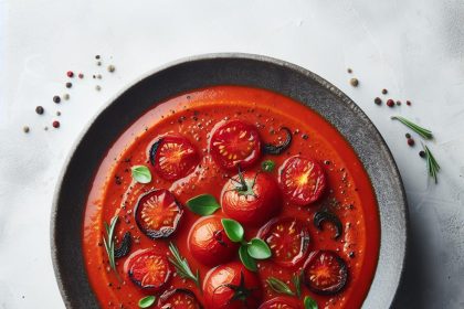 Savor the Richness: Roasted Tomato & Red Pepper Soup Delight