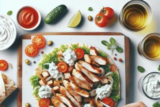 Savor Authentic Greek Chicken Gyros with Zesty Tzatziki
